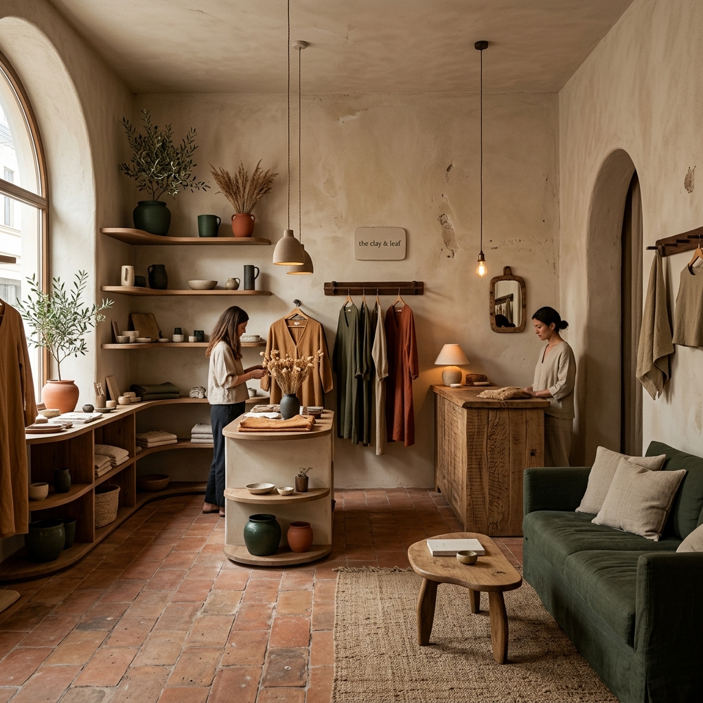 Diseño de interiores acogedor estilo wabi sabi